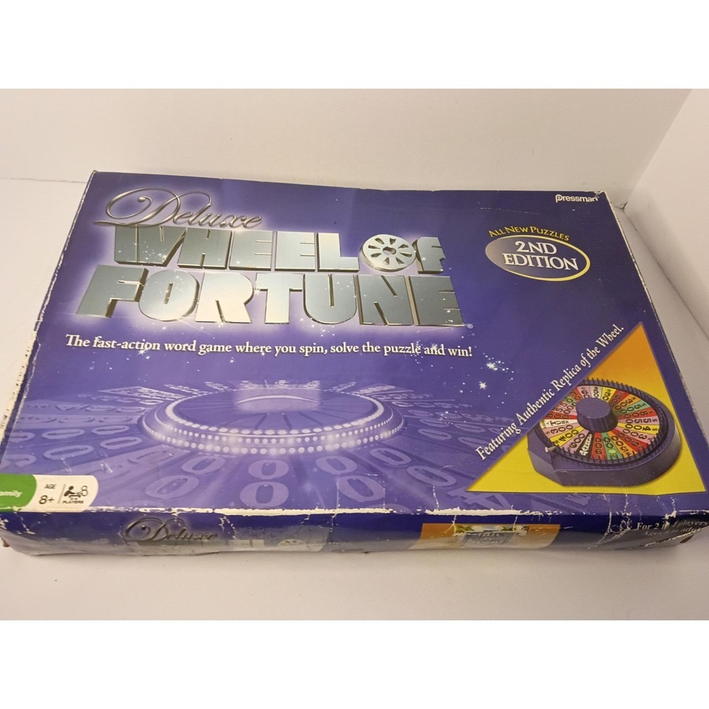 Vintage 1986 Deluxe Wheel of Fortune Game 2nd Edition by Pressman COMPLETE